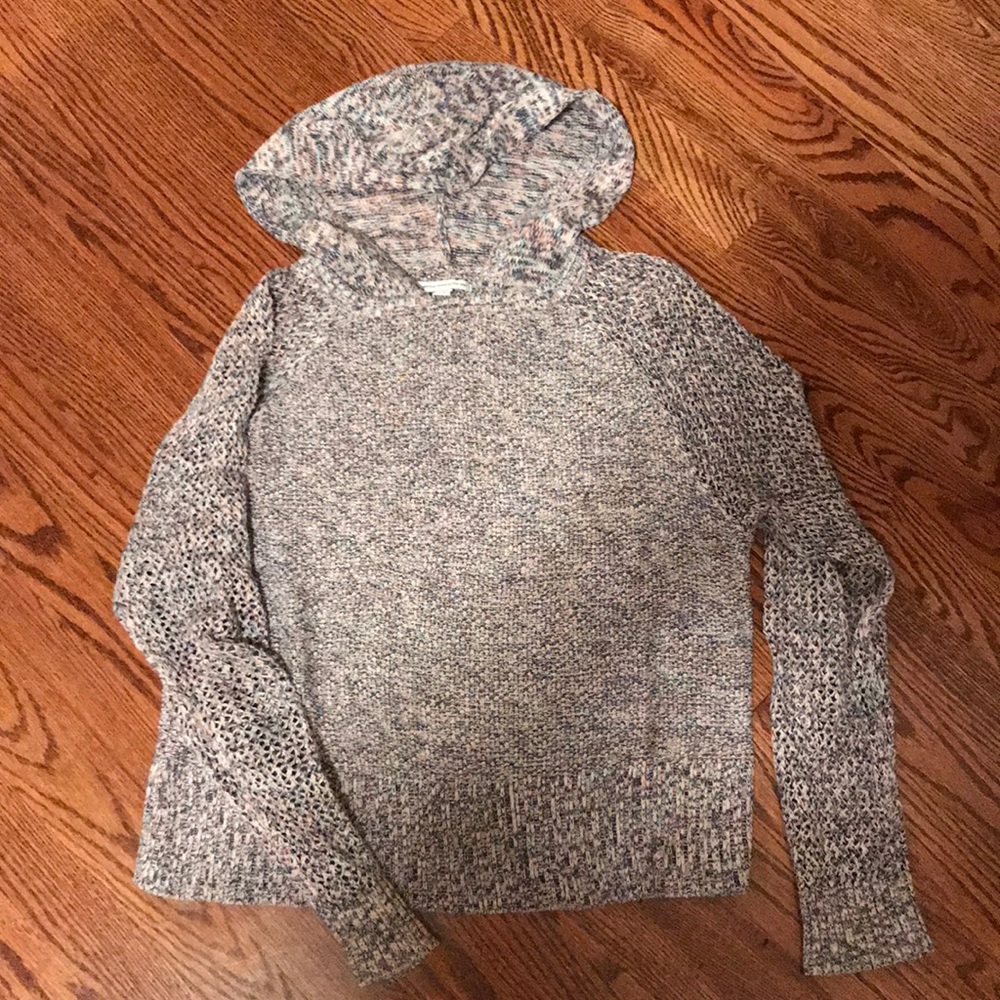 American Eagle Speckled Sweater with hood